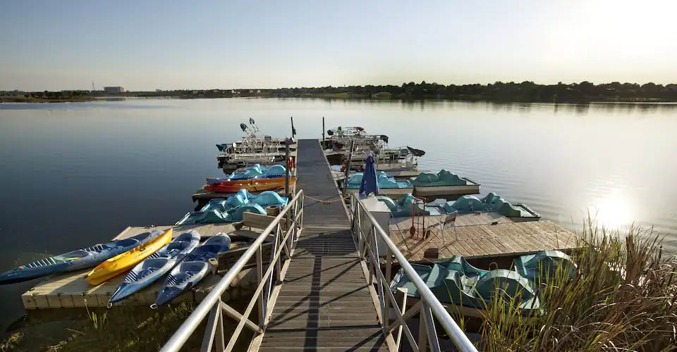 Marina with pedal boats, kayaks at the Westgate Lakes Resort Orlando 960