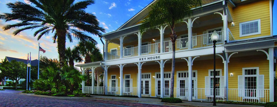 View of the Key House and Brick Streets with Caribbean Touches at the Marriott Harbour Lake Resort in Orlando Fl 960