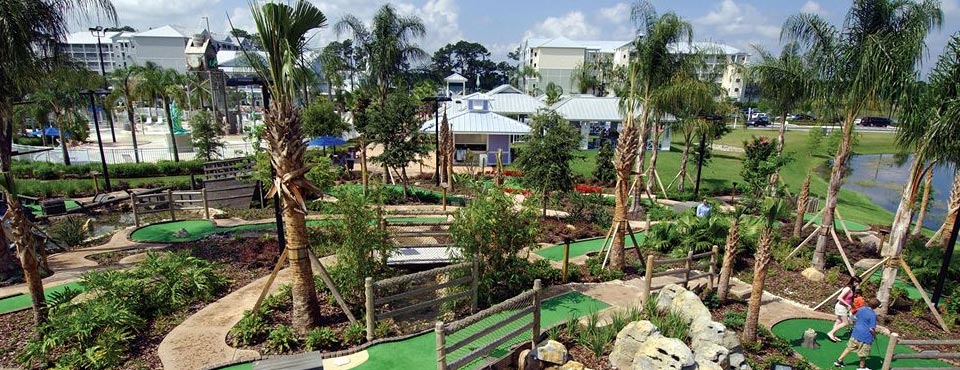 View of the Miniature Golf Course by the Lake at the Marriott Harbour Lake Resort in Orlando