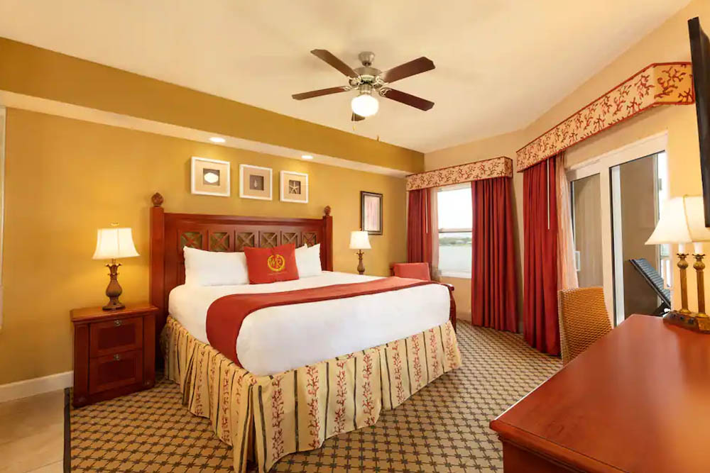 Master Bedroom in the One Bedroom Deluxe Villa at the Marketplace at the Westgate Lakes Resort Orlando 1000