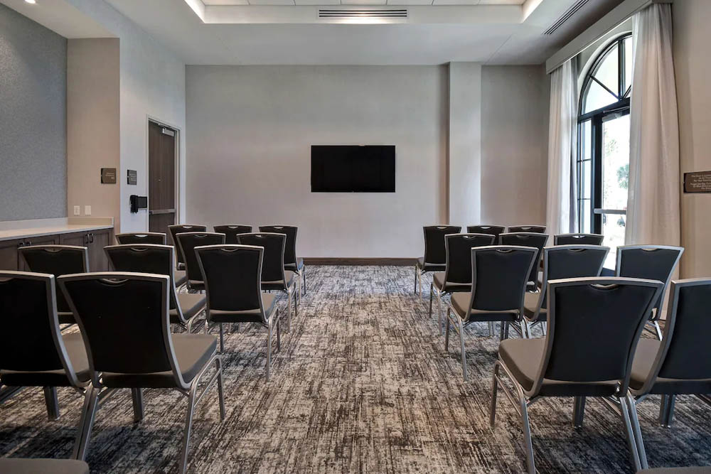 One of the meeting spaces at the Flamingo Crossing Homewood Suites Orlando
