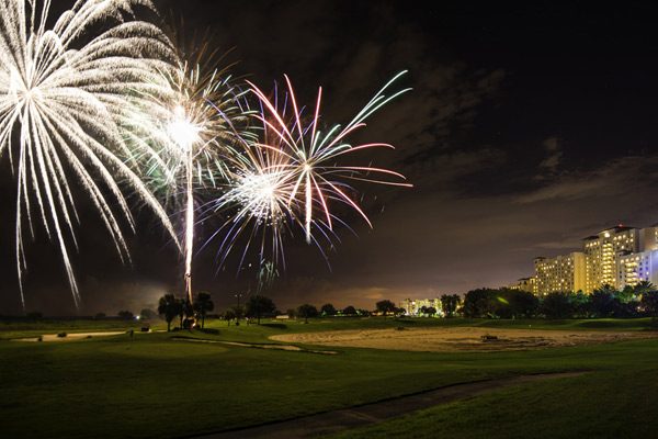 View of the Spectacular Fireworks from Disney World at the Omni Orlando ChampionsGate Resort 600