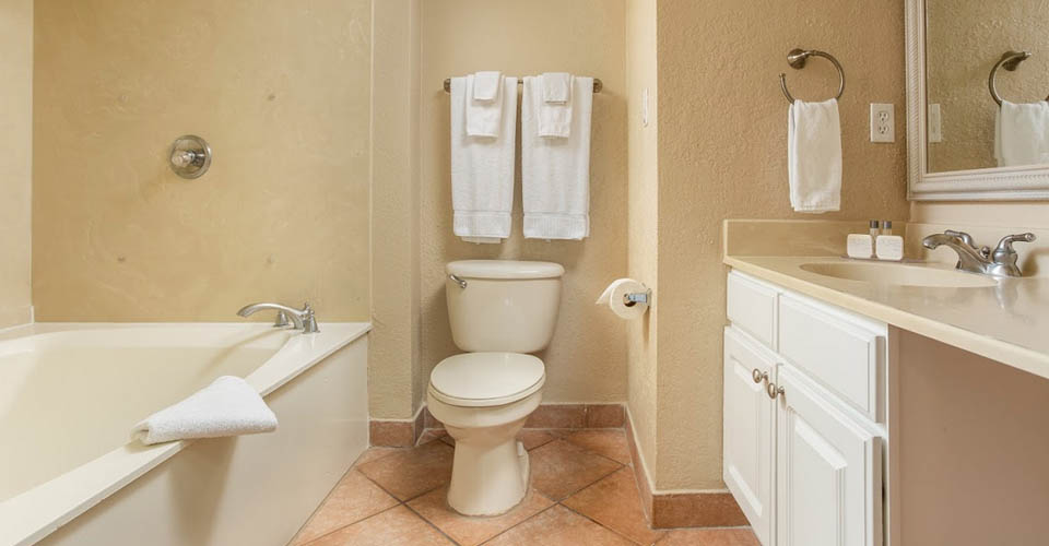 Bathroom in the villa at the Orbit One Vacation Villas Orlando 960