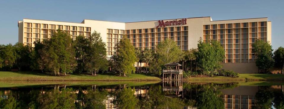 View of the Marriott Airport Orlando Lakeside from lake Michelle 960