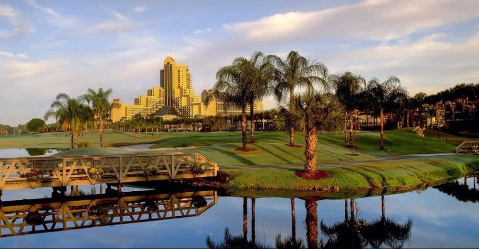 Golf Course with Orlando World Center Marriott Hotel in Background 960