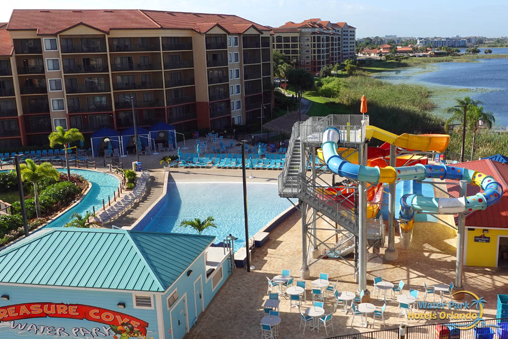 Overview before the park opens Buccaneer Bay Wave Pool before opening at Treasure Cove Water Park Westgate Lakes 100%