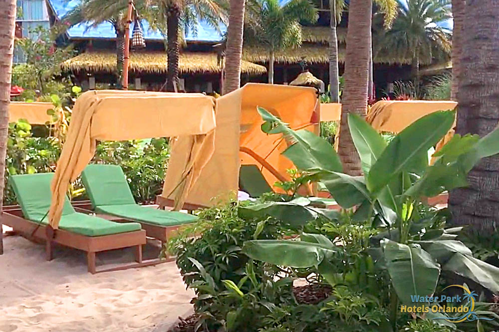Premium Seating in the sand behind the wave pool at the Volcano Bay Water Park Orlando 1000