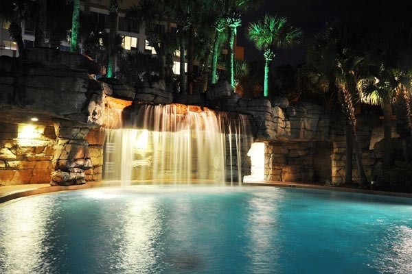Beautiful Waterfall located at the Outdoor pool at the Radisson Resort in Orlando Fl Celebration 600