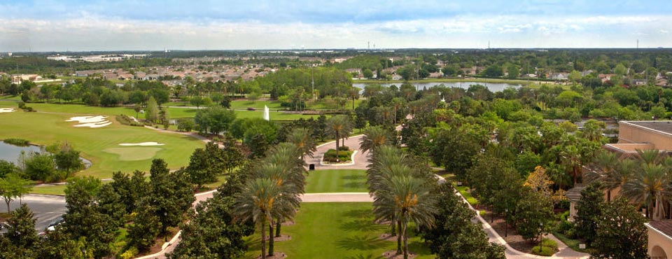 Views overlooking the grounds of the Ritz-Carlton Grande Lakes in Orlando Fl 960