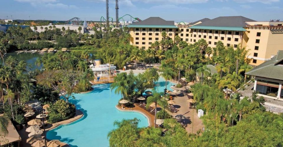 Overview of the Lagoon Pool at Universal Orlando Royal Pacific Resort