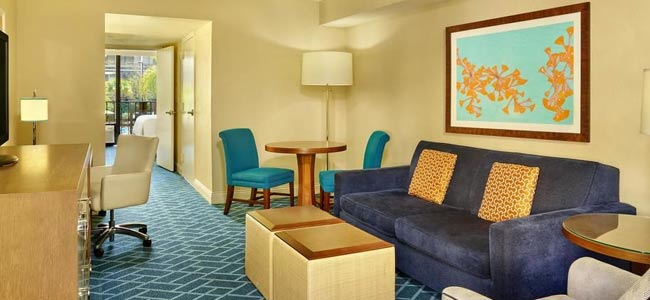 Suite with Living Room and Private Bedroom at the Sheraton Lake Buena Vista Resort