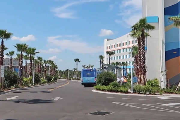 Shuttle Bus stop at the Universal Endless Summer Resort Surfside Inn and Suites 1000