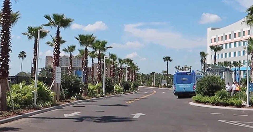 Shuttle Bus stop at the Universal Endless Summer Resort Surfside Inn and Suites 960