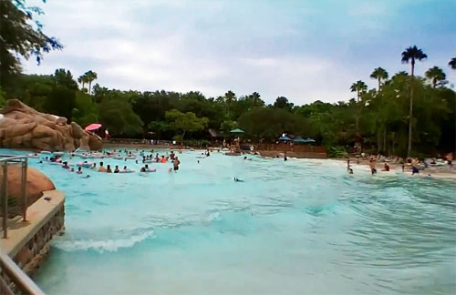 View of the Wave Pool from the Side at Blizzard Beach