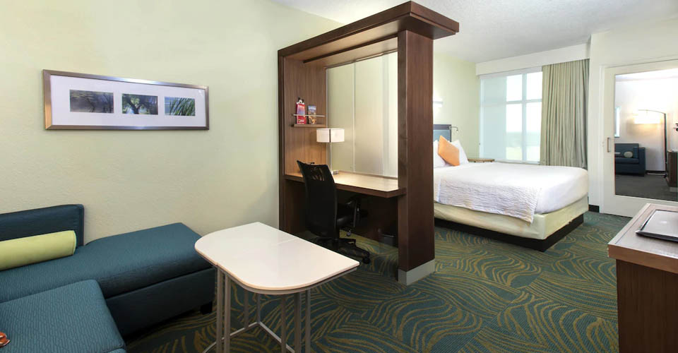 Suite with one King Bed at the Springhill Suites at Flamingo Crossing 960