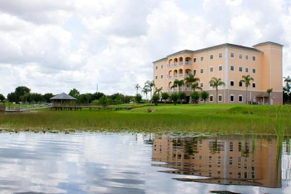 Outdoor View from the lake of the Condos t the Orlando Summer Bay Resort 600