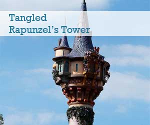 View of Rapunzel's Tower at Fantasyland