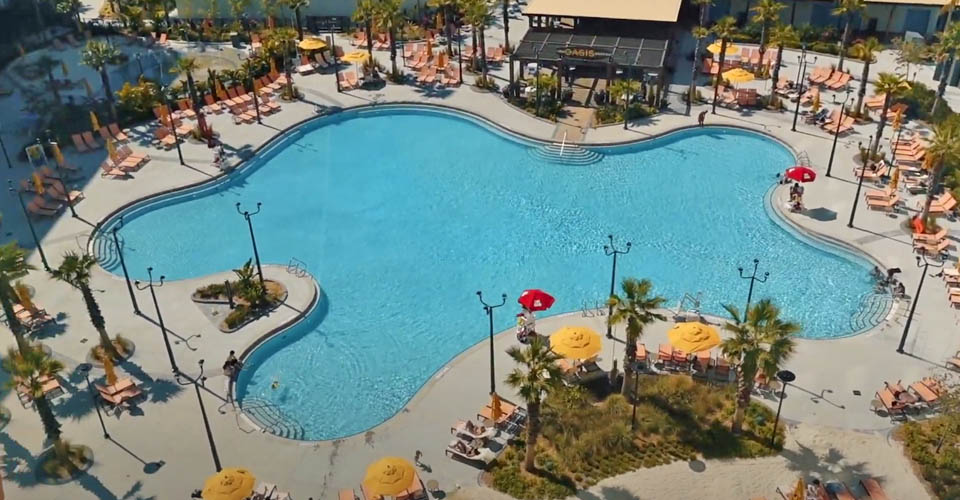 Tower 1 Pool from above at the Universal Endless Summer Resort Dockside Inn and Suites 960