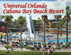 View of main pool area at Universal Orlando Cabana Bay Beach Resort