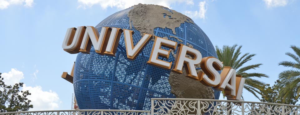 View of the Univerrsal Turning World at the Entrance of the Parks from the Universal Ferry Boat