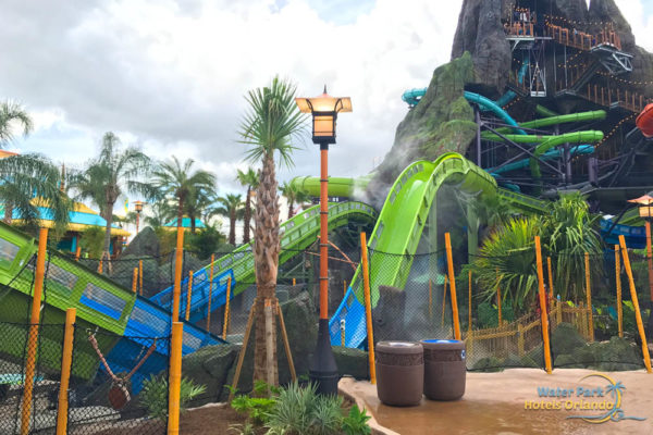 Water Slides in the Volcano at the Univeral Volcano Bay Water Park 1000