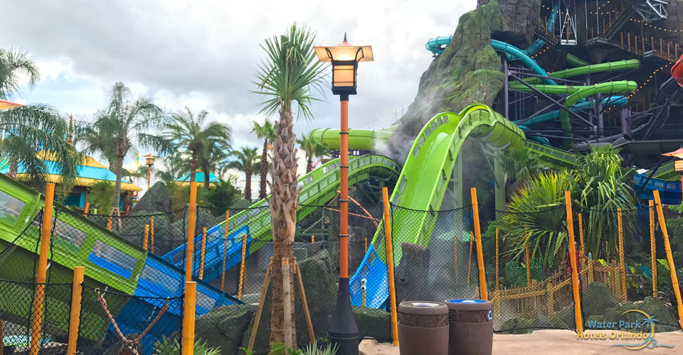 Water Slides in the Volcano at the Univeral Volcano Bay Water Park 960