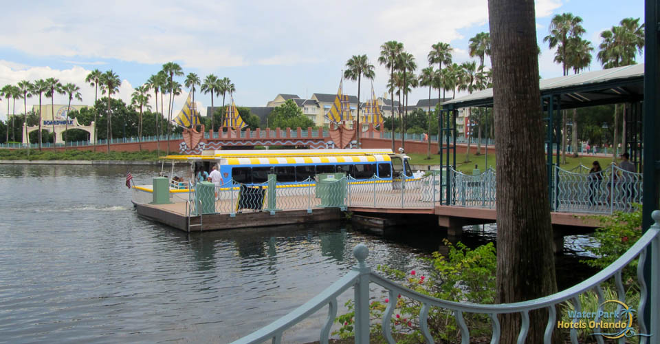 Water Taxi in front of the Walt Disney World Dolphin for transporation to Hollywood Studios, Epcot, Disney Boardwalk, Yacht Club, Beach Club 960