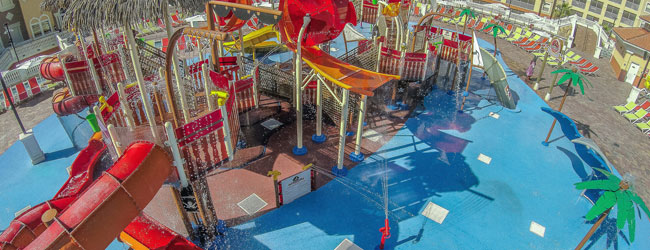 The Kids Splash Water Park on the second level of the Ship Wreck Island at the Westgate Resort in Kissimmee Fl