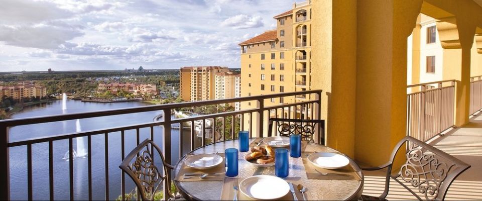 Balcony view at one of the 2 Bedroom Units Wyndham Bonnet Creek Resort Orlando