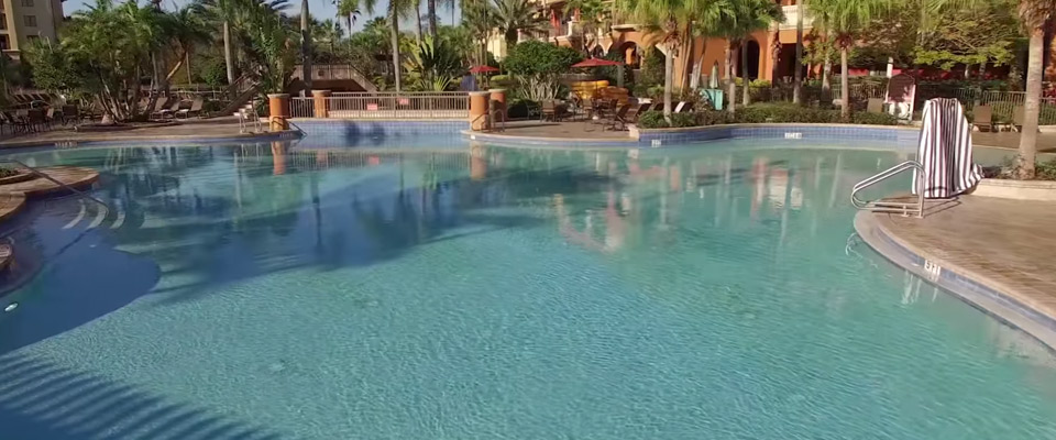 Large pool at the Wyndham Bonnet Creek Resort in Orlando